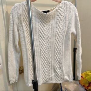 Gap White Cable Knit Sweater